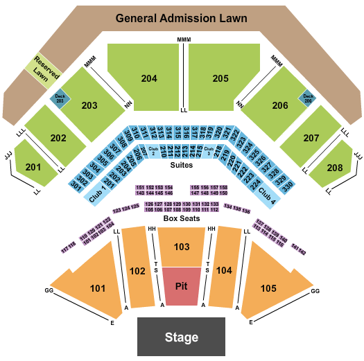 Credit Union 1 Amphitheatre Guns N' Roses Seating Chart
